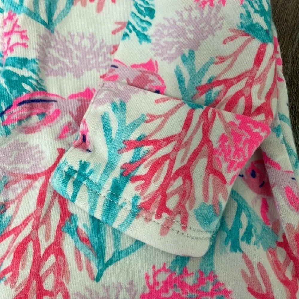 EGG NY by Sandra Lazar coral fish footie one piece or pajamas